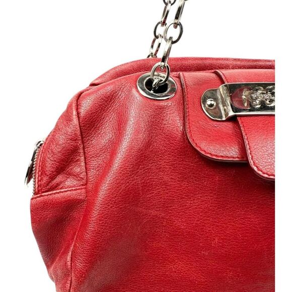 furla red leather chain shoulder - Picture 2 of 7